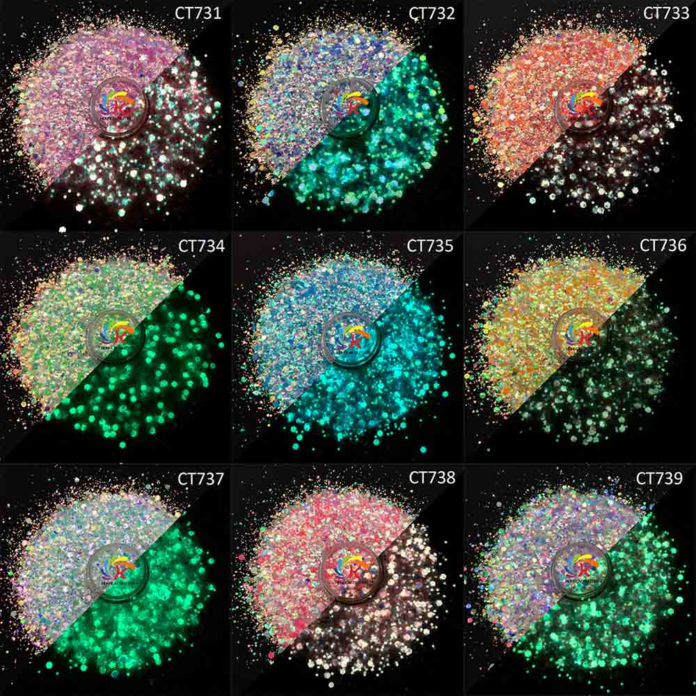 CT731-CT739 Glow Glitter