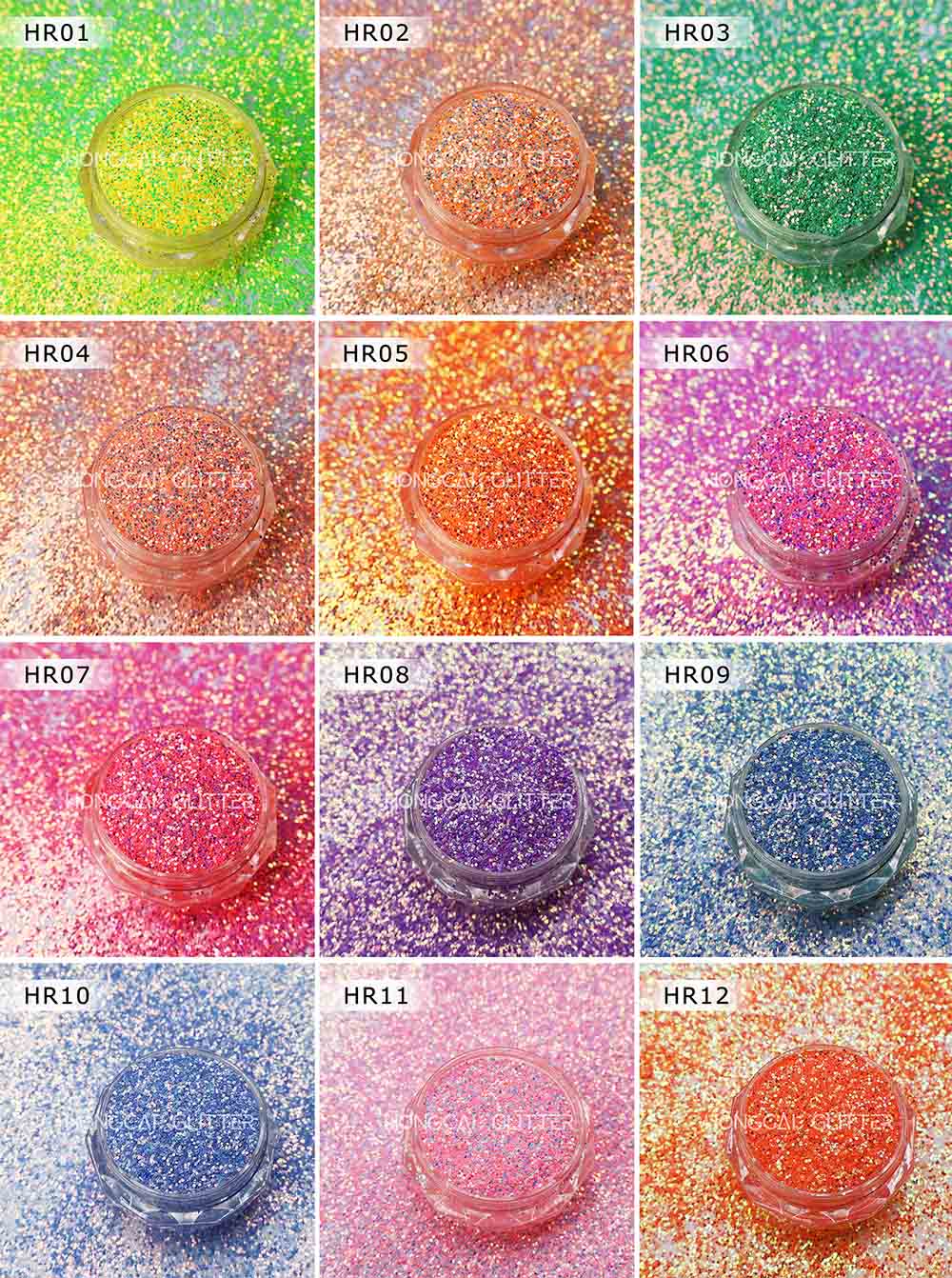 HR01-HR12 fluorescent glitter